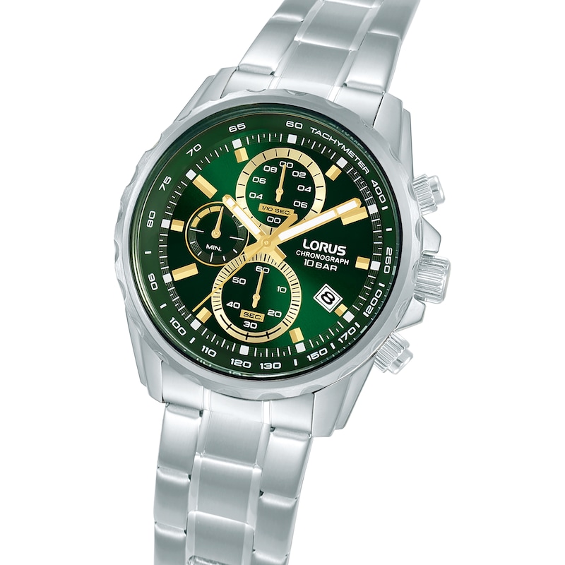 Main Image 2 of Lorus Men's Dark Green Dial Chronograph Stainless Steel Watch