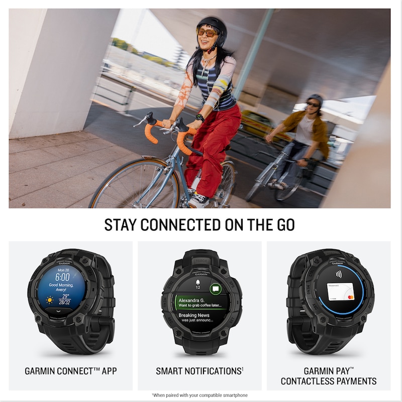 Main Image 4 of Garmin Instinct 3 45mm Amoled Black Bezel & Strap Smartwatch