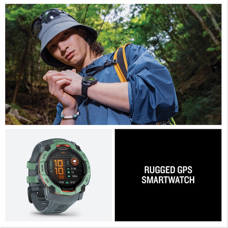 Main Image 8 of Garmin Instinct 3 50mm Amoled Neo Tropic Bezel & Twilight Strap Smartwatch