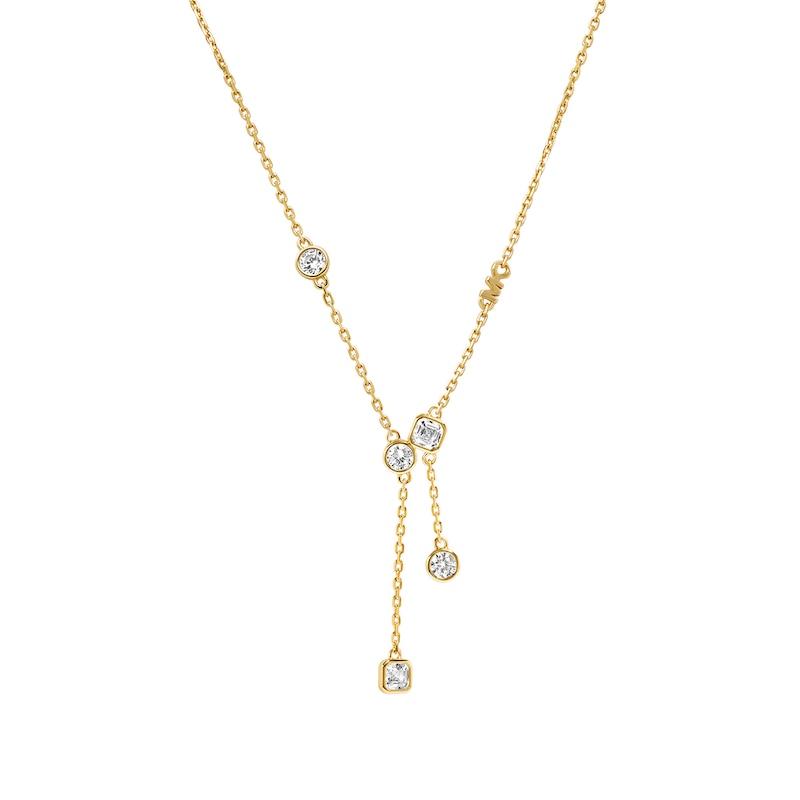 Main Image 1 of Michael Kors Ladies' Brilliance 14ct Gold Plated Sterling Silver Pendant Necklace