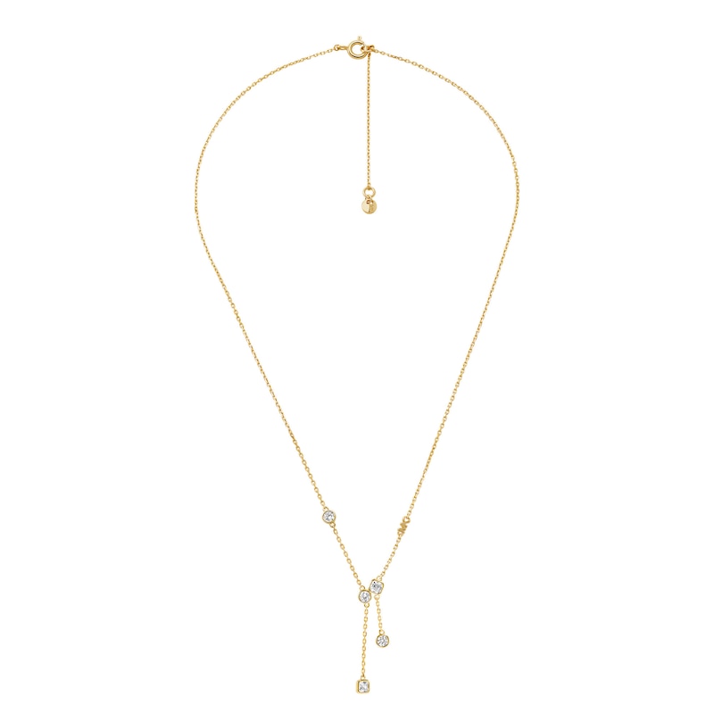 Main Image 2 of Michael Kors Ladies' Brilliance 14ct Gold Plated Sterling Silver Pendant Necklace