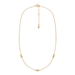 Michael Kors Ladies' 14ct Gold Plated Sterling Silver Station Necklace