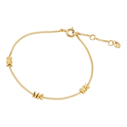 Michael Kors Ladies' 14ct Gold Plated Sterling Silver Station Bracelet