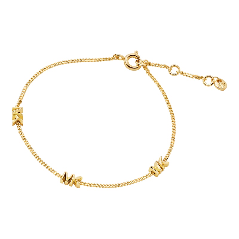 Main Image 1 of Michael Kors Ladies' 14ct Gold Plated Sterling Silver Station Bracelet