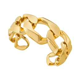 Michael Kors Ladies' 14ct Gold Plated Organic Link Cuff Bracelet