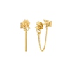 Thumbnail Image 2 of Michael Kors Ladies' 14ct Gold Plated Sterling Silver Front to Back Chain Stud Earrings