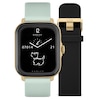 Thumbnail Image 1 of Radley Series 20 Smart Calling Interchangeable Black Silicone & Eucalyptus Leather Strap Watch