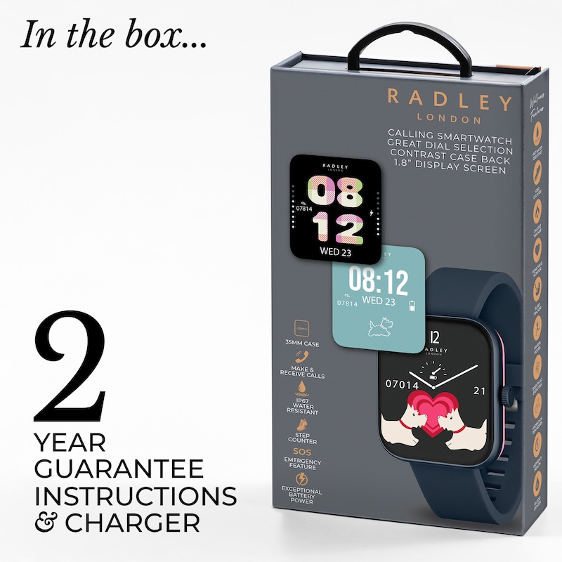 Main Image 6 of Radley Series 32 Navy Silicone Strap Smart Watch