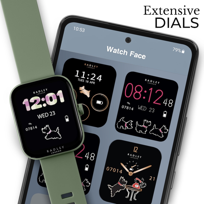 Main Image 3 of Radley Series 32 Dark Olive Silicone Strap Smart Watch