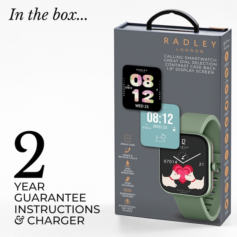 Main Image 6 of Radley Series 32 Dark Olive Silicone Strap Smart Watch