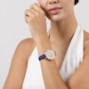 Thumbnail Image 3 of Radley Series 33 Amoled Stone Set Ink Blue Leather Strap Smart Calling Watch