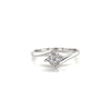 Thumbnail Image 4 of 9ct White Gold 0.13ct Diamond Total Twist Cluster Ring