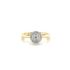 Thumbnail Image 4 of 9ct Yellow Gold 0.25ct Total Diamond Round Cluster Ring